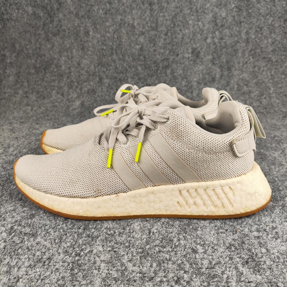 Adidas NMD_R2 Shoes Mens Size 6.5 Beige Mesh Boost Running Sneakers CQ2403